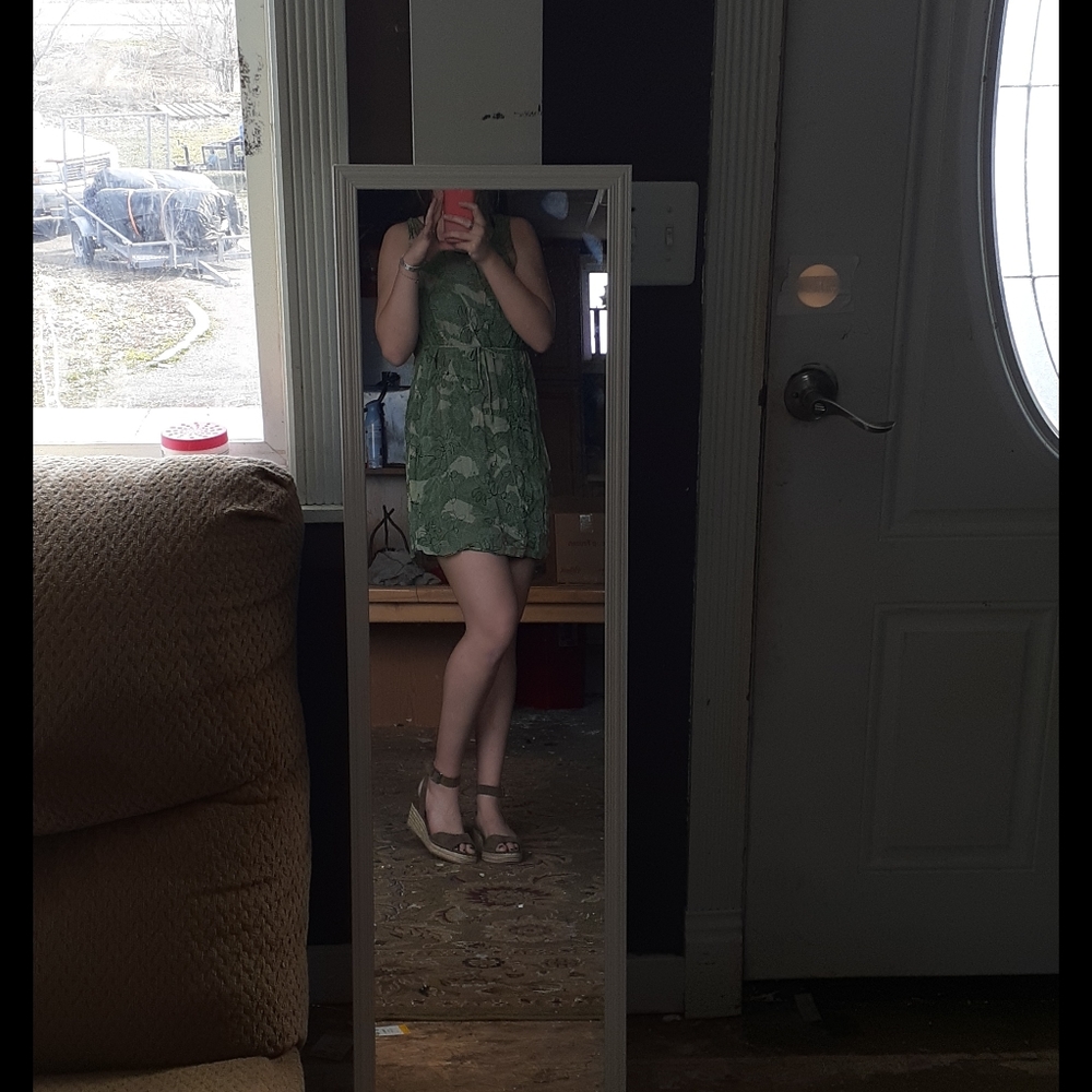 Mini green dress